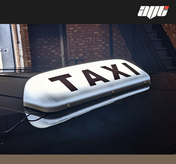24" LED Taxi Roof Top Sign Light WHITE ILLUMINATED