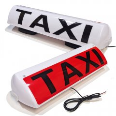 21" LED Magnetic TAXI Roof Top Sign Light WHITE