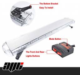 AVT 1200mm 47" LED 12v Amber Recovery Light Bar & Switch Box