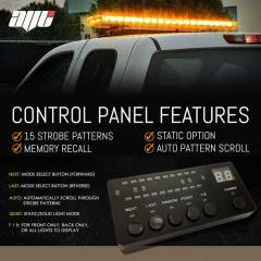 AVT 1200mm Slimline 47" LED Amber Recovery Light Bar & Controller