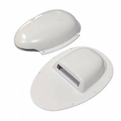 Van Roof Vent Air Passive Extractor Duct Scoop Ventilator WHITE