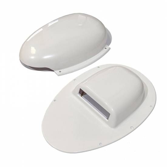 Van Roof Vent Air Passive Extractor Duct Scoop Ventilator WHITE