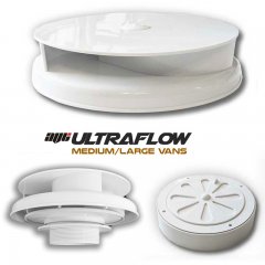 Low Profile Rotating Van Roof Vent Air Extractor Ventilator WHITE