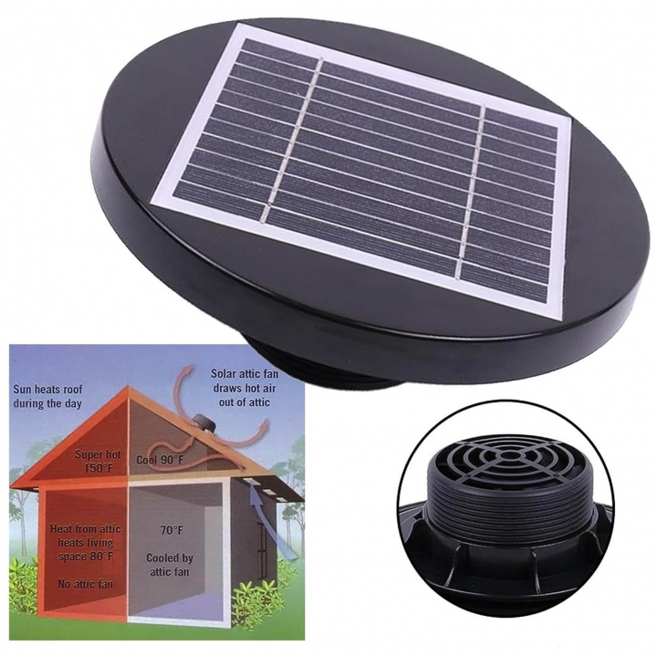AVT Solar Powered Van Spinning Roof Duct Vent Extractor Low Profile  Ventilator BLACK [AVT Solar Roof Vent] - £49.95 Inc. VAT : AVT Commercial  Vehicle Lighting Products - Flashing Beacons, LED Lightbars Van