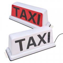 13" LED Magnetic TAXI Roof Top Sign Light WHITE