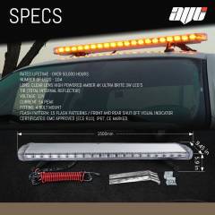 AVT 1500mm 59" LED 12v Amber Recovery Light Bar & Controller