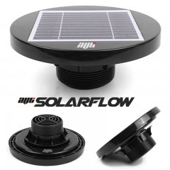 AVT Solar Powered Van Spinning Roof Duct Vent Extractor Low Profile Ventilator BLACK