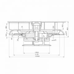MIDIFLOW Low Profile Spinning Van Roof Vent Air Extractor Ventilator WHITE