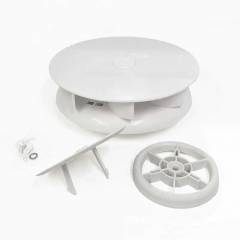 MIDIFLOW Low Profile Spinning Van Roof Vent Air Extractor Ventilator WHITE