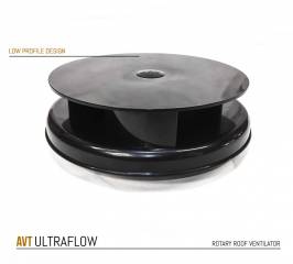 ULTRAFLOW Low Profile Spinning Van Roof Vent Air Extractor Ventilator BLACK