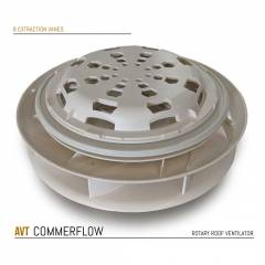 COMMERFLOW Low Profile TRUCK Spinning Van Roof Vent Air Extractor Ventilator WHITE