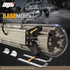 AVT UltraLow LED Amber Light Bar Strobe Beacon Recovery Warning - 120cm 1200mm 1.2m 48"