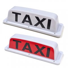 18" LED Magnetic TAXI Roof Top Sign Light WHITE
