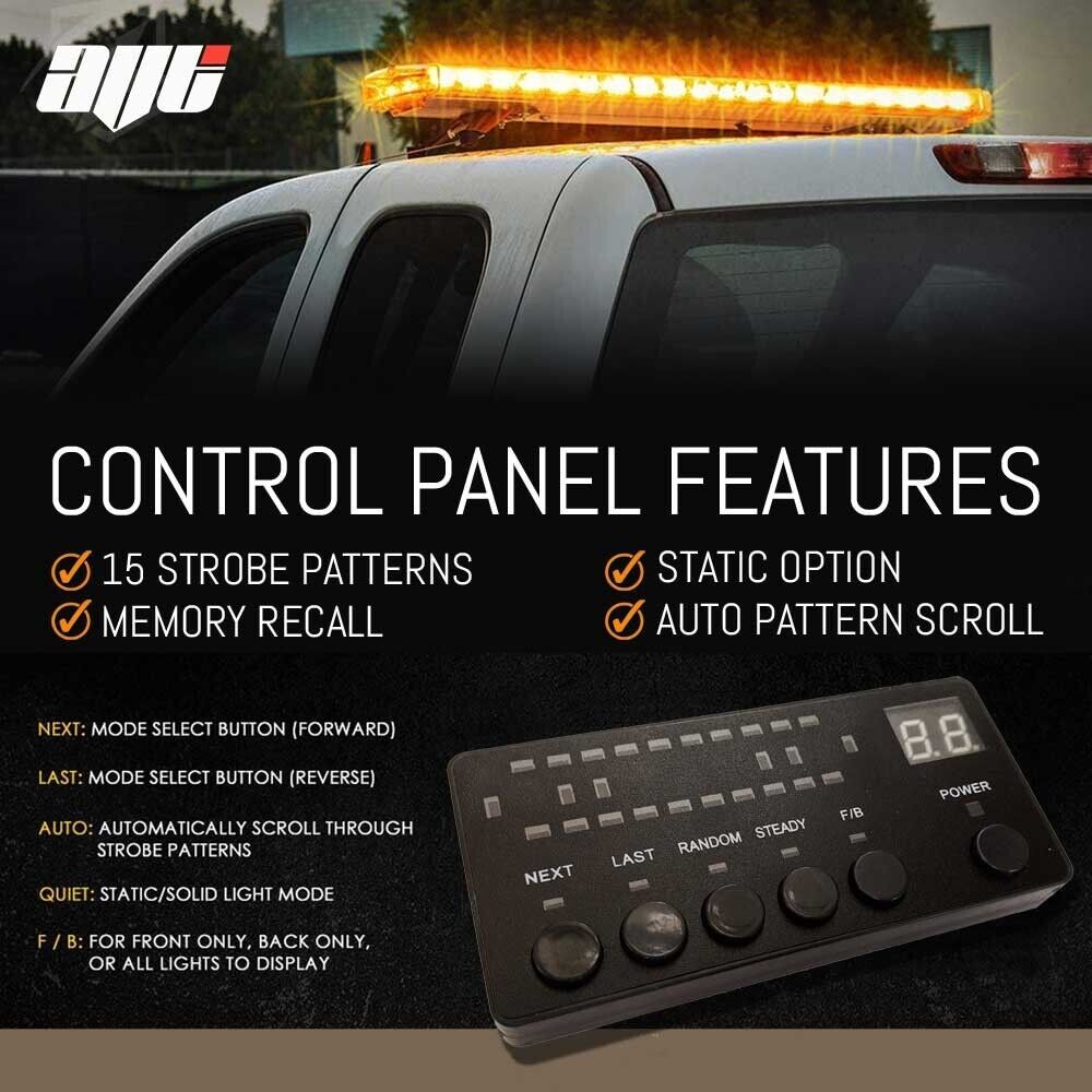 AVT 1500mm 59" LED 12v Amber Recovery Light Bar & Controller