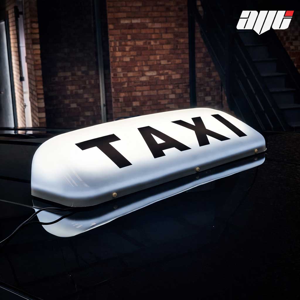 19" LED Taxi Roof Top Sign Light WHITE