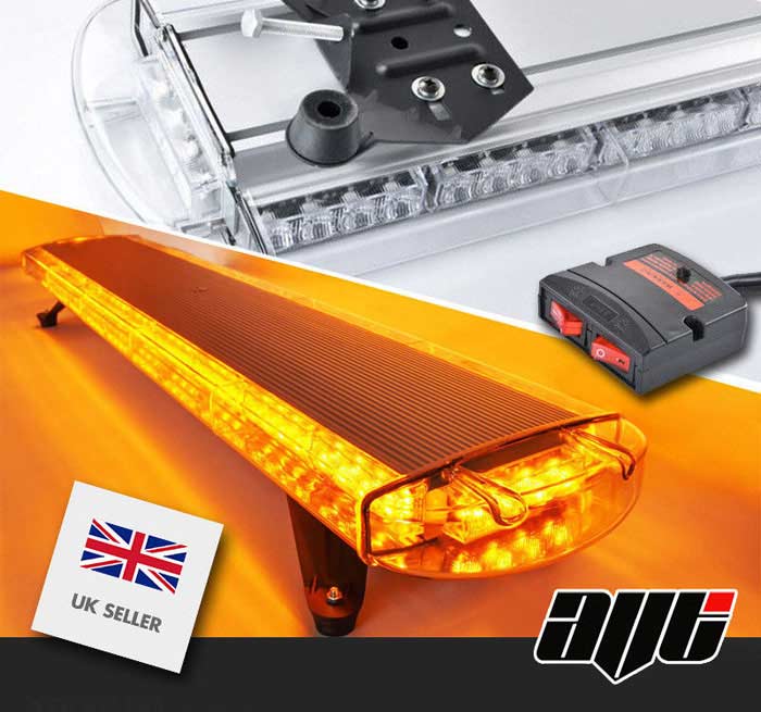 AVT 1200mm 47" LED 12v Amber Recovery Light Bar & Switch Box